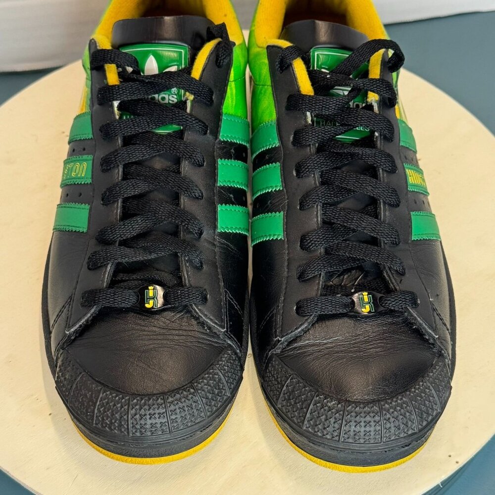 adidas Halfshells Lo Cities 'Kingston' Men's Size 10.5 Black Green Yellow Art Ex